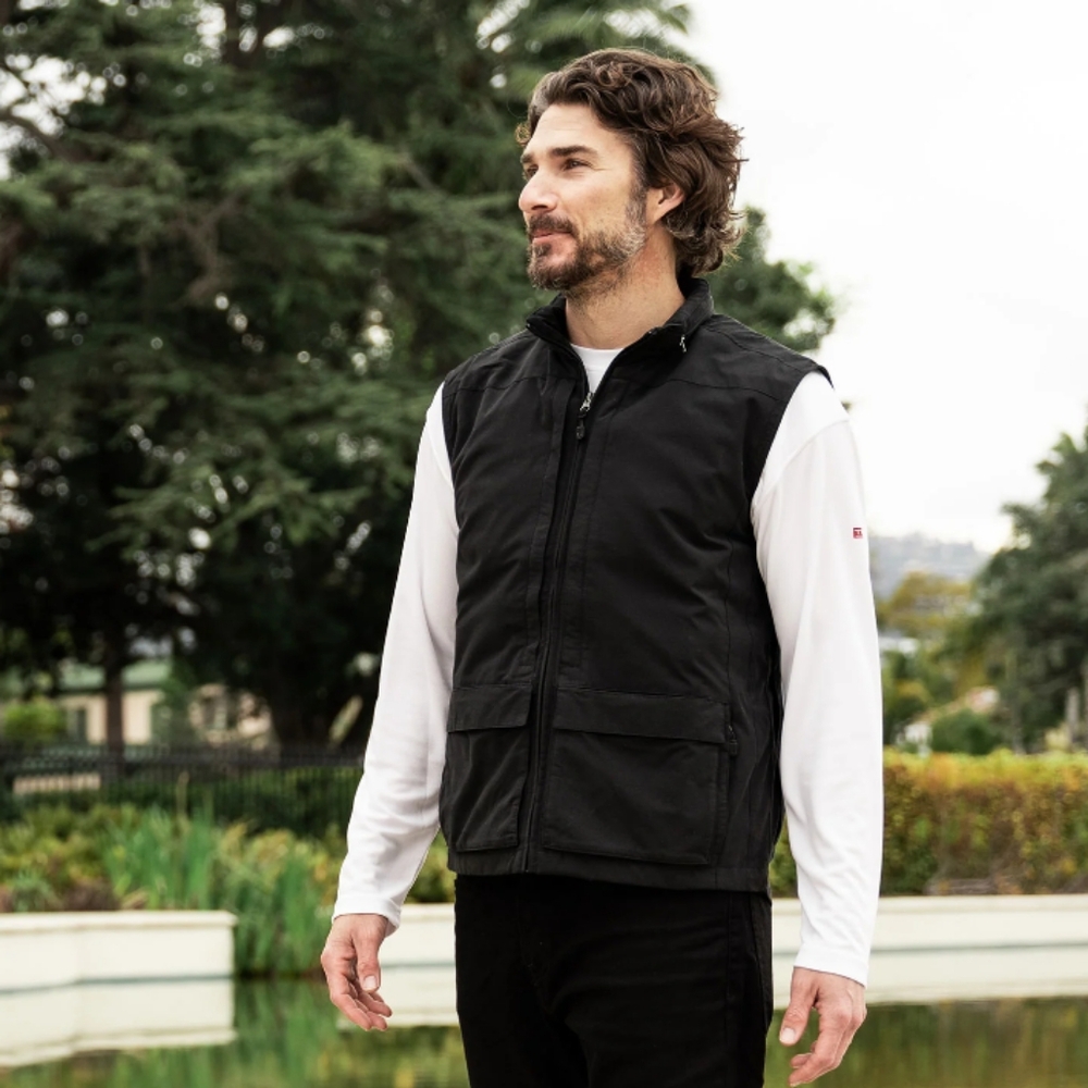 SCOTTeVEST travel and tech QUEST Vest Multi Pocket Black Full Zip Mens M